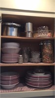 Contents of 9 Kitchen Cabinets including ceramic