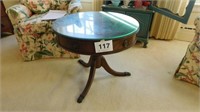Duncan Phyfe style drum table 27 3/4" diameter