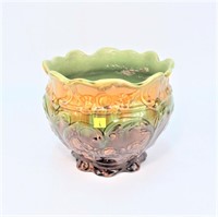 9" H. 10" Dia. majolica jardiniere