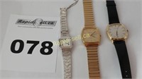 Lot of Three Bulova Watches AS IS