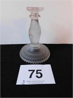 Oil lamp base, camphor and clear glass peg lamp