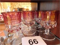 Ruby flashed seven Kings Crown goblets, believed