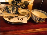 Blue & white china - Japanese rice bowls & spoon