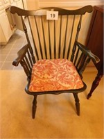 Green comb back Windsor arm chair