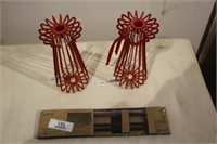 2 Red Candle Holders & Kotte(Ikea) Stand(in box)