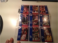 Collection of 9 Collector Basketball Cards (dated
