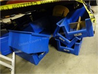 Lot of blue plastic storage containers - approx. 2