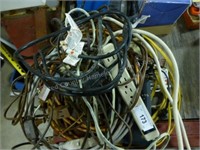 Box of misc. cords - TV router