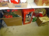 Lot of Christmas items under table