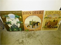 3 John Deere tin reproduction signs