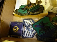 Box of jewelry - military patches