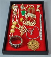 (11) PIECE SIGNED VINTAGE COSTUME JEWELRY GROUP