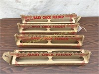 Four Wabash Baby Chick Feeders