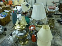 Lot of lamps and shades