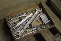 ASSORTED SOCKETS AND WRENCHES