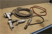 (2) PNEUMATIC IMPACTS, SCREW DRIVER, AND HOSE, ALL