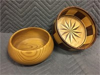 2 Wooden Bowls