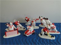 Collectible Coca-Cola Bear Ceramic Figurines