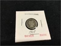 1907 Barber Dime