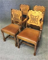 Barley Twist Wood Dining Chairs