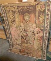 Crate w/ Several Vintage / Antique Tapestries