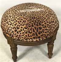 LEOPARD PRINT OTTOMAN