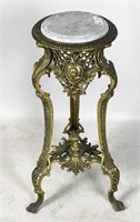 MARBLE TOP BRASS TABLE STAND