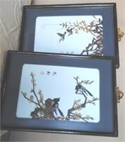 Asian Shadow Box Art With Handmade 3D Pieces
