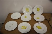 8 Limoges & Lologne  Porcelain Bread Plates