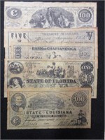 Antique Reproduction Confederate  Currency Set  A
