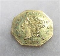 1872 Gold 1/2 Dollar Coin