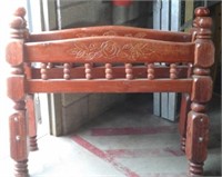 Vintage Twin Wooden Bed With Rails
