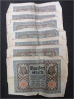 Rare Lot of Early 1920's Reich banknotes