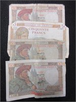 1938-42 Bank of France Notes