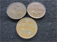 Newfoundland 1940-42 One Cent Pieces