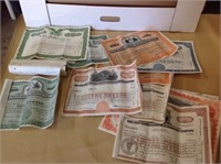 1940's - 1960's + Railroad And Other Stock Cert's