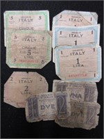 Large Lot of Italian Bank Notes