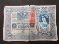 1902 1000 Kronen Bank Note