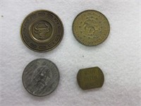 Lot of 4 Tokens/Coins