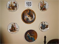 6 NORMAN ROCKWELL PLATES