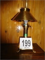 BRASS FOOTED LAMP WITH A ADJUSTABLE SHADE (PARIS