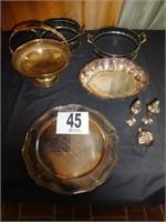 ASSORTED SILVER PLATED SERVING PIECES