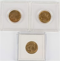 Coin (3) 1913 Variety I & II Buffalo Nickels GemBU