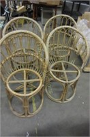 Set of 4 rattan chairs- no cushions