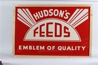 Hudsons Feeds Tin Sign