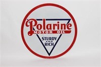 Porcelain Polarine Motor Oil  Sturdy & Rich Sign