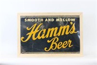 Embossed Hamm's Beer Tin Sign