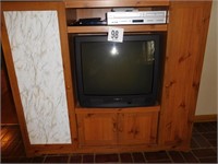 TV, DVD PLAYER & CABINET