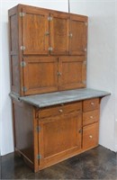 Vintage Hoosier Cabinet with Zinc Counter