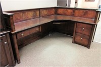 Solid Maple Corner Office Reception Desk